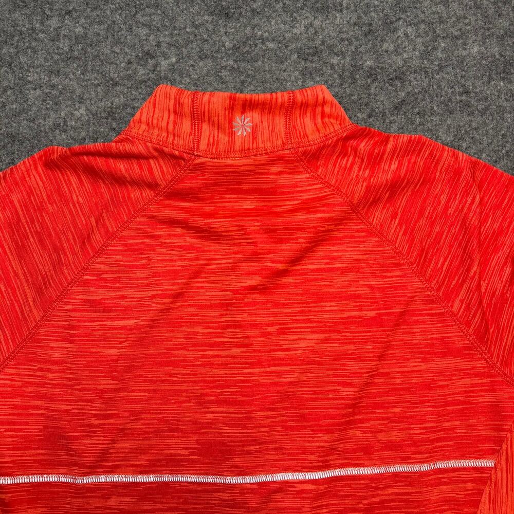 Athleta 1/2 Zip Pullover Women Coral Orange Space Dye Running Top Size Large - Picture 7 of 8
